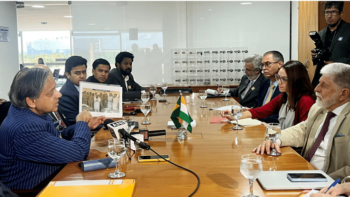 Representational Image | Sashi Tharoor-led all-party delegation meets with Celso Amorim, the Chief Advisor to Brazil's president during their tour for Operation Sindoor global outreach | ANI