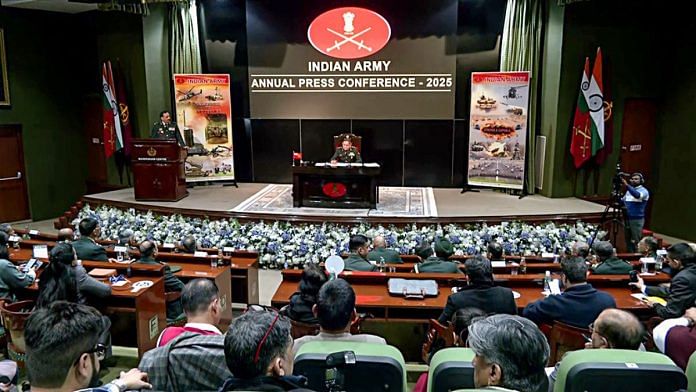 Chief of the Army Staff General Upendra Dwivedi addresses the Indian Army’s annual press conference | Representational image | ANI