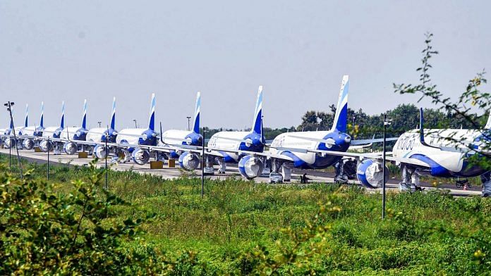 IndiGo, had around 60 to 70 of its aircraft grounded as of 30 January 2025. | representational image | ANI
