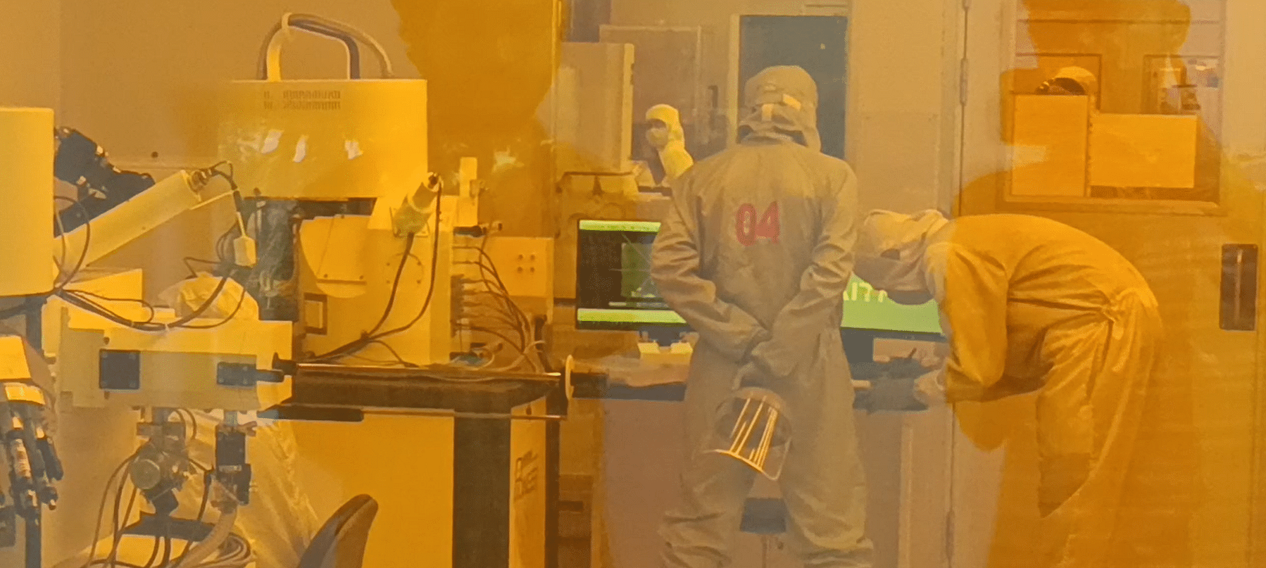 Clean room facility at the Centre for Nanoscience and Engineering (CeNSE), at Indian Institute of Science 