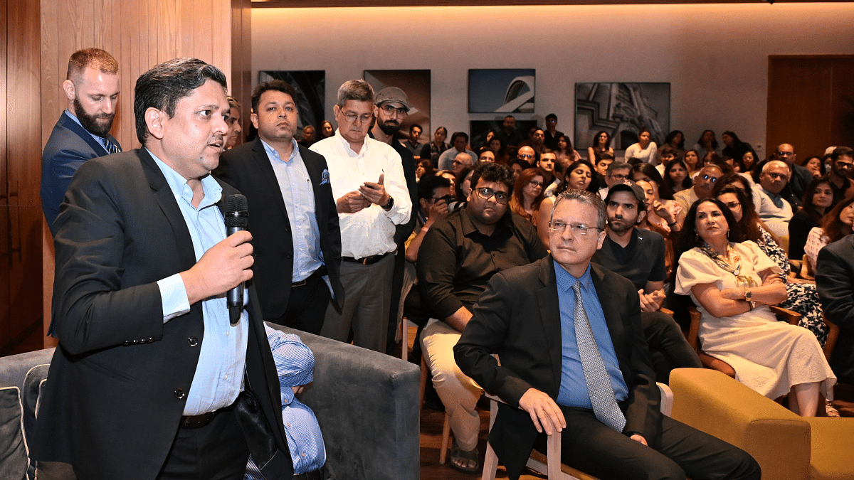 Ashish Gupta, Partner and Head of BSR & Co LLP asking Israeli Ambassador a question | ThePrint