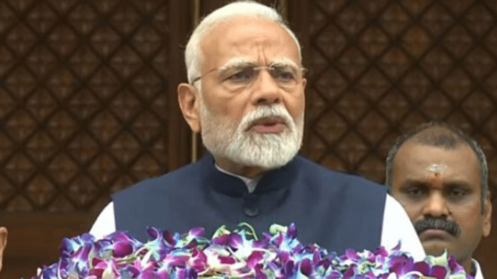 Prime Minister Modi addressing the media persons ahead of the commencement of the Monsoon Session | ANI