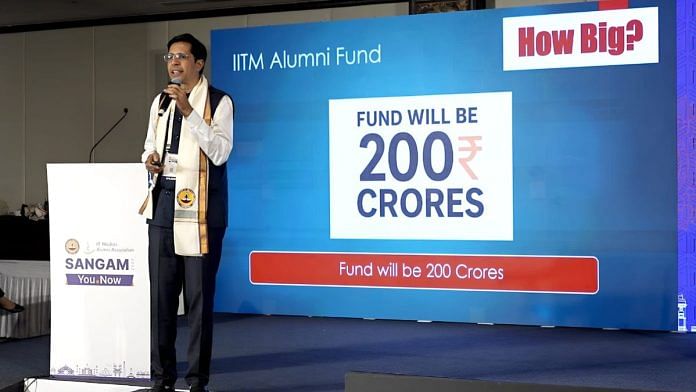 Kamakoti Veezhinathan, director of Indian Institute of Technology-Madras, speaking at the alumni event in Bengaluru | Photo: IIT-M