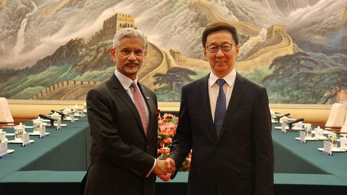 External Affairs Minister S. Jaishankar with Chinese Vice President Han Zheng | Photo: X/@DrSJaishankar