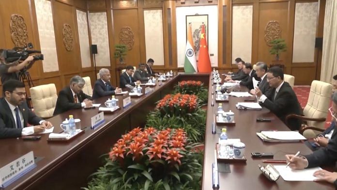 EAM Jaishankar with Chinese counterpart Wang Yi in Beijing on 14 July, 2025 | X @DrSJaishankar