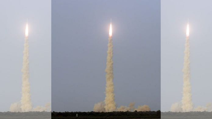 NASA-ISRO NISAR satellite onboard GSLV-F16 launched from Satish Dhawan Space Centre (SDSC) in Sriharikota, Andhra Pradesh, on Wednesday | ANI