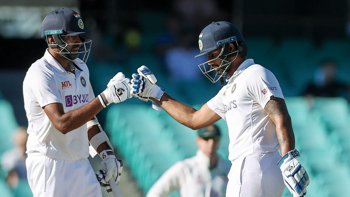 Ravichandran Ashwin-Hanuma Vihari partnership on 5th day of 3rd Test against Australia at SCG in 2021 earned India a draw that would be remembered for a long time | ICC X/ANI Photo 