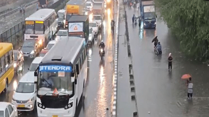 File photo of Gurgaon's flooded roads | ANI