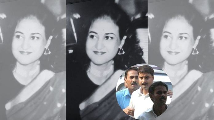 File photos of Priyadarshini Mattoo and Santosh Singh, the man convicted of raping and killing her (in a white shirt in photo from PTI) | ThePrint