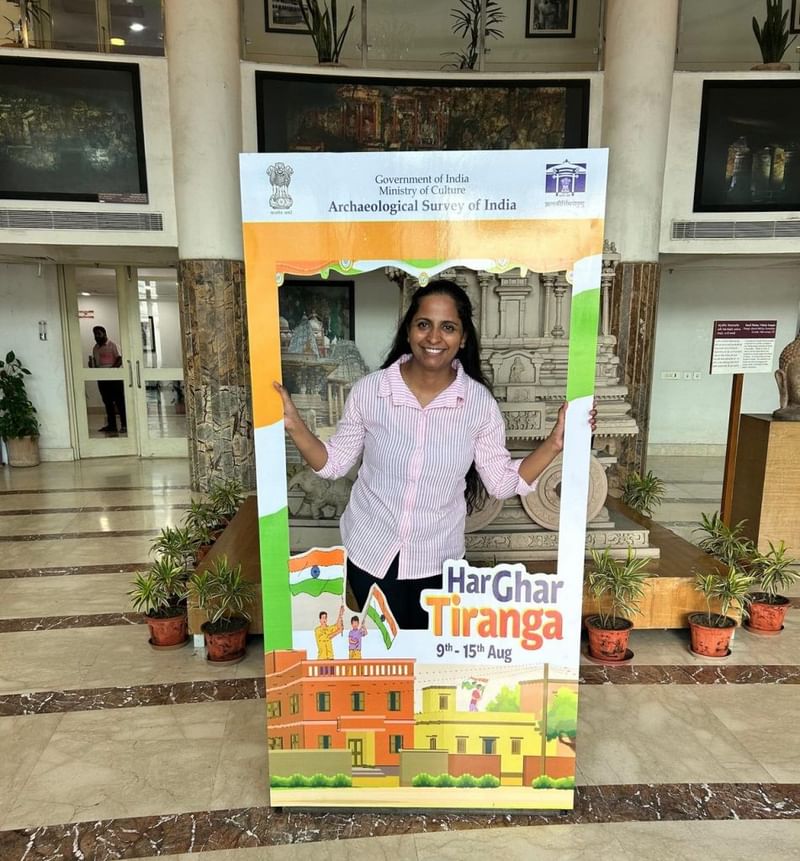 स्वतंत्रता दिवस 2024 के लिए एएसआई के भव्य दिल्ली मुख्यालय, धरोहर भवन में सेल्फी स्पॉट | फोटो: फेसबुक | भारतीय पुरातत्व सर्वेक्षण