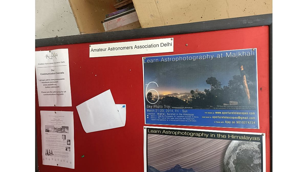 An old notice board that showed the activities of the AAAD, now lying unused at the planetarium | Akanksha Mishra, ThePrint