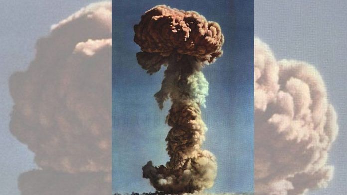 A photo from China's first atomic bomb test, 1964