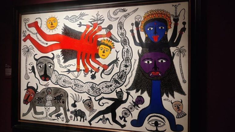 Goddesses, scarecrows and circuses—20 new Madhvi Parekh paintings on display at DAG