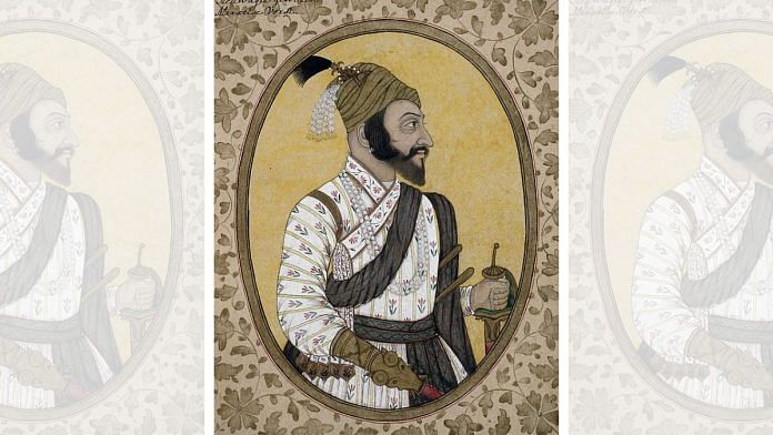 A portrait of Maratha king Shivaji at the British Museum in London. | Commons
