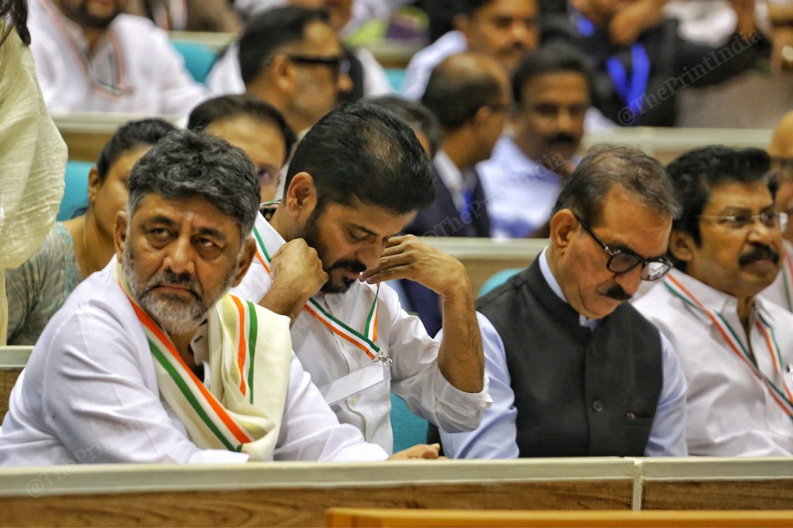 D. K. Shivakumar, Telangana CM Revantha Reddy, Himanchal CM Sukhvinder Singh Sukhu at Vigyan Bhawan | Praveen Jain | ThePrint