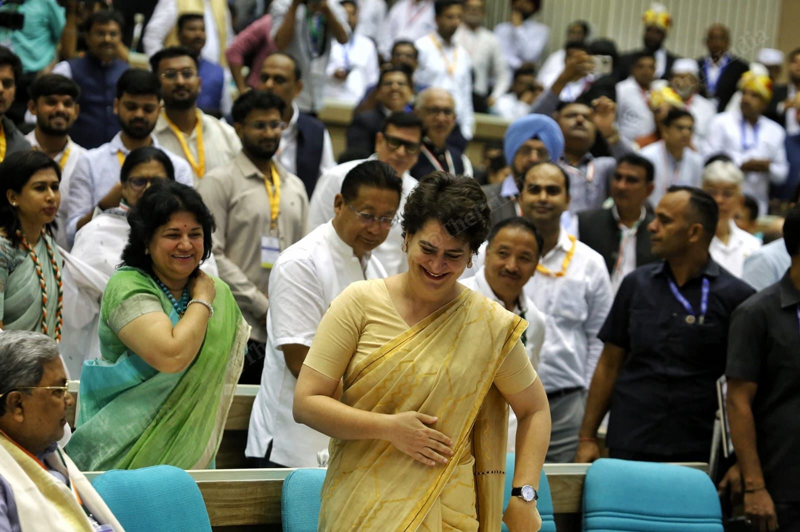 Congress Leader Priyanka Gandhi arrives at Vigyan Bhawan | Praveen Jain | ThePrint