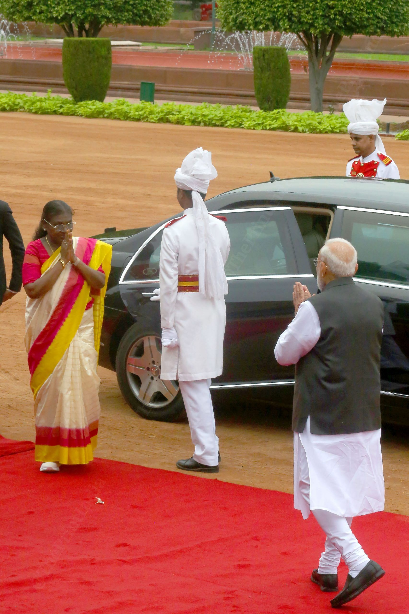 President of India Droupadi Murmu receives by PM Narendra Modi | Praveen Jain | ThePrint