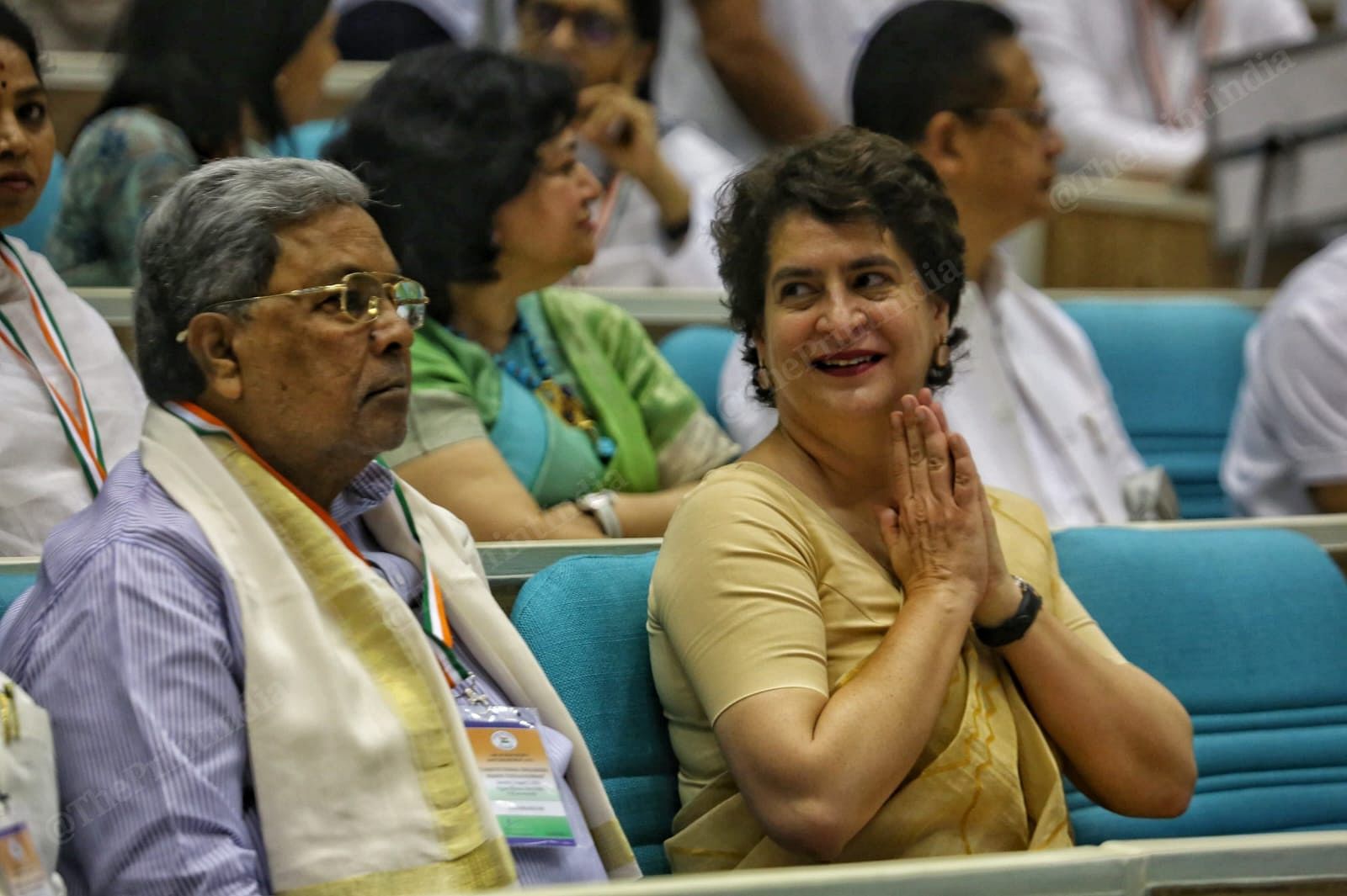 Karnataka CM Siddaramaiah with Priyanka Gandhi | Praveen Jain | ThePrint