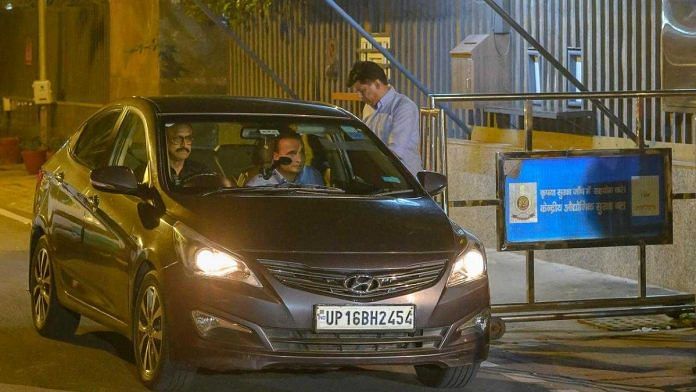 Reliance Group chairman Anil Ambani leaving ED office in New elhi on 5 August, 2025, after questioning in connection with a money laundering case | Praveen Jain | ThePrint