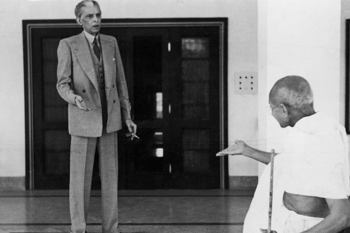 Gandhi and Jinnah having a difference ofopinion, c. 1944 | Kulwant Roy