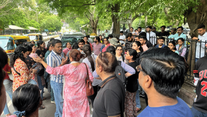 Animal rights activists outside the Supreme Court premises in New Delhi on Monday | Kasturi Walimbe | ThePrint