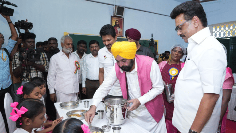 From Chennai, Mann vows ‘immediate steps’ to start breakfast scheme in Punjab govt schools 