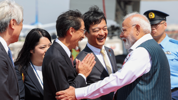 PM Narendra Modi interacts with the Japanese delegation in Tokyo on Friday | X/@narendramodi