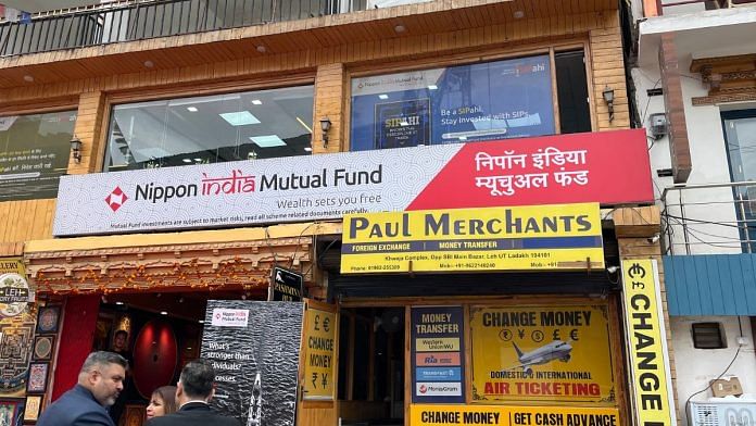 the newly inaugurated Nippon India Mutual Fund branch in the Leh bazaar