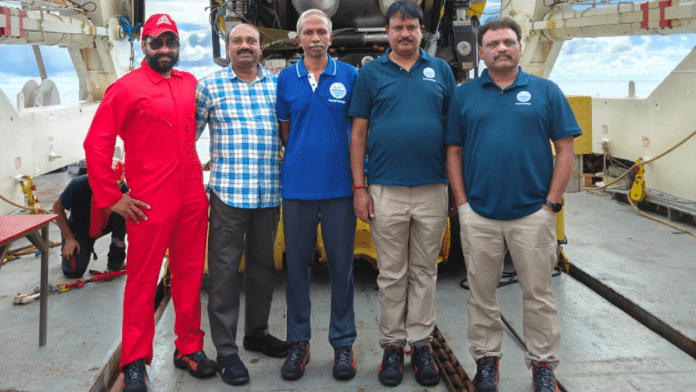 (From left to right) National Institute of Ocean Technology engineers Jatinder Pal Singh, Paliniappan, Sathianarayanan, G. Harikrishnan and R Ramesh | By special arrangement
