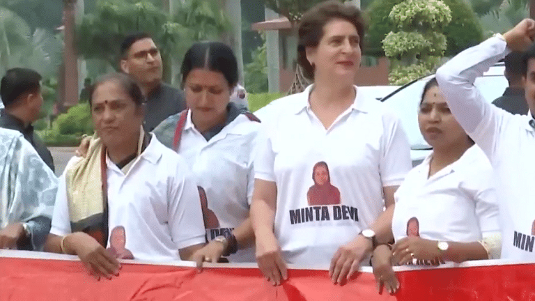 ‘124-yr-old Minta Devi’ is the face of INDIA bloc ‘vote-chori’ protest—’EC found the oldest living human’