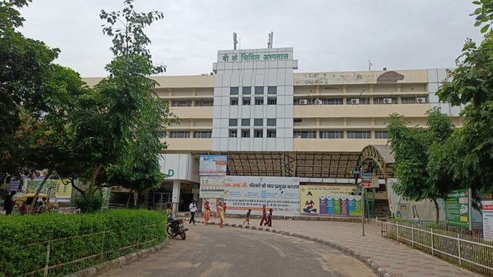 BK Civil Hospital in Faridabad. The patients are moving towards public hospital after the suspension of treatment at private facilities in Haryana | Photo: Krishan Murari/ThePrint