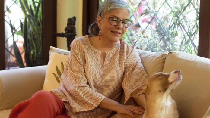 Zeenat Aman with her indie dog Lily | Instagram