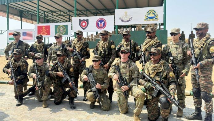 A September 2024 image of the 20th edition of India-US Joint Military Exercise Yudh Abhyas at Mahajan Field Firing Range | ANI