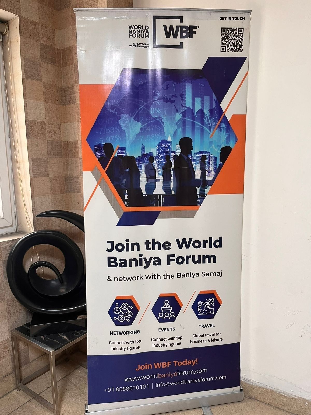 A World Baniya Forum standee | Photo: Sagrika Kissu