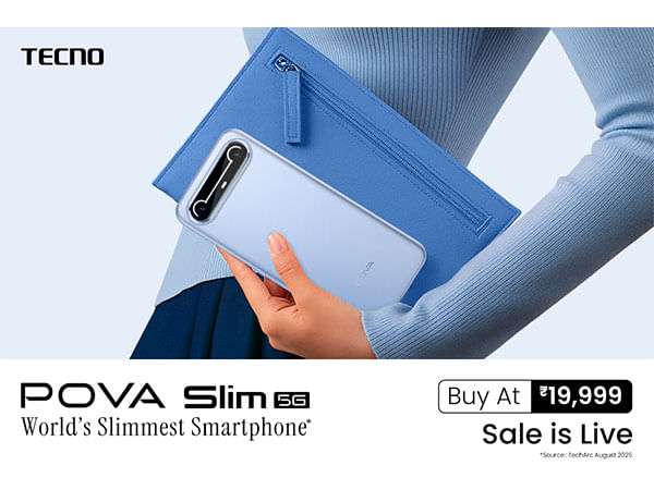 Sale Begins! Get the World's Slimmest 3D Curved 5G Smartphone - TECNO POVA Slim 5G at just INR 19999