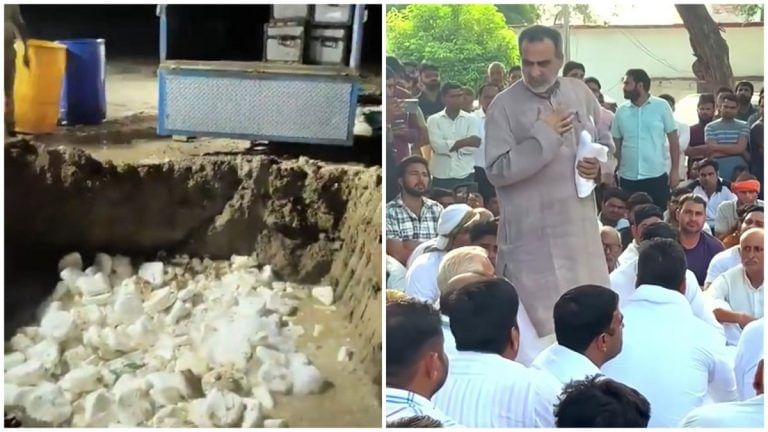 Policemen suspended after Paneer goes bad in greater Noida. A tale of a protest & BJP leader