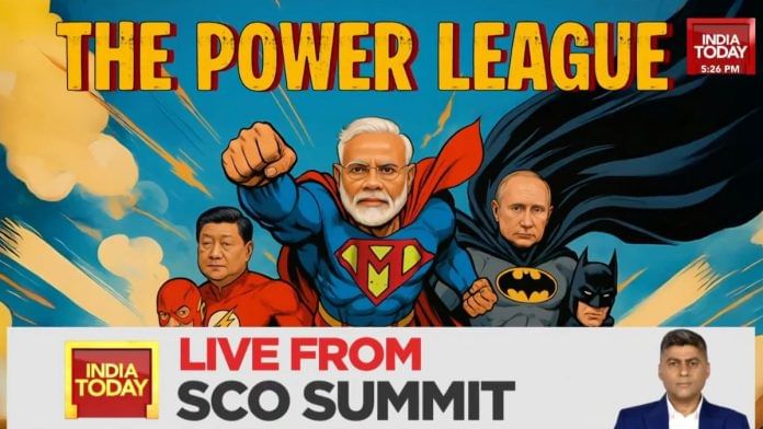 SCO summit Modi Xi Putin Indian TV
