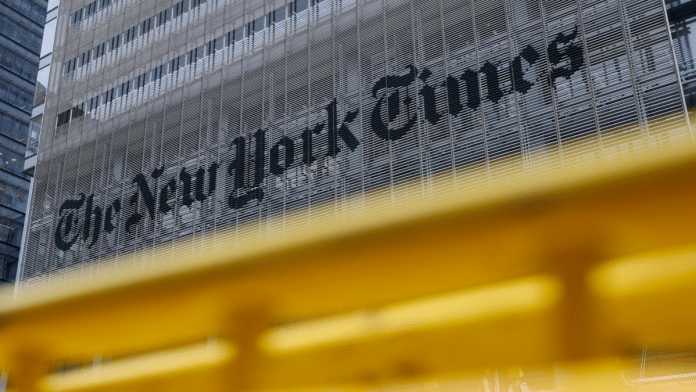 The New York Times building in Manhattan, New York City, U.S., September 16, 2025 | Reuters