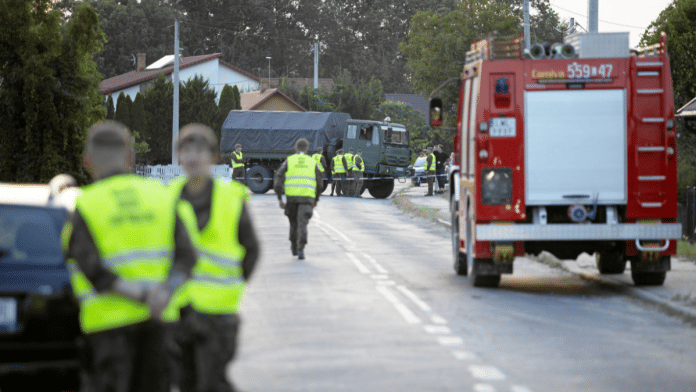 Soldiers patrol the street after a suspected Russian drone was shot down after intrusions into Polish airspace, in Wyryki municipality, Poland September 10, 2025 | Reuters