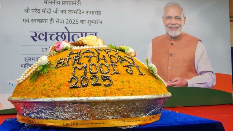 BJP marks Modi’s 75th—Op Sindoor cake in Ahmedabad to jumbo laddoos & creches for Delhi labourers