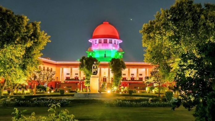 The Supreme Court illuminated in colours of the Indian flag | Photo: ANI