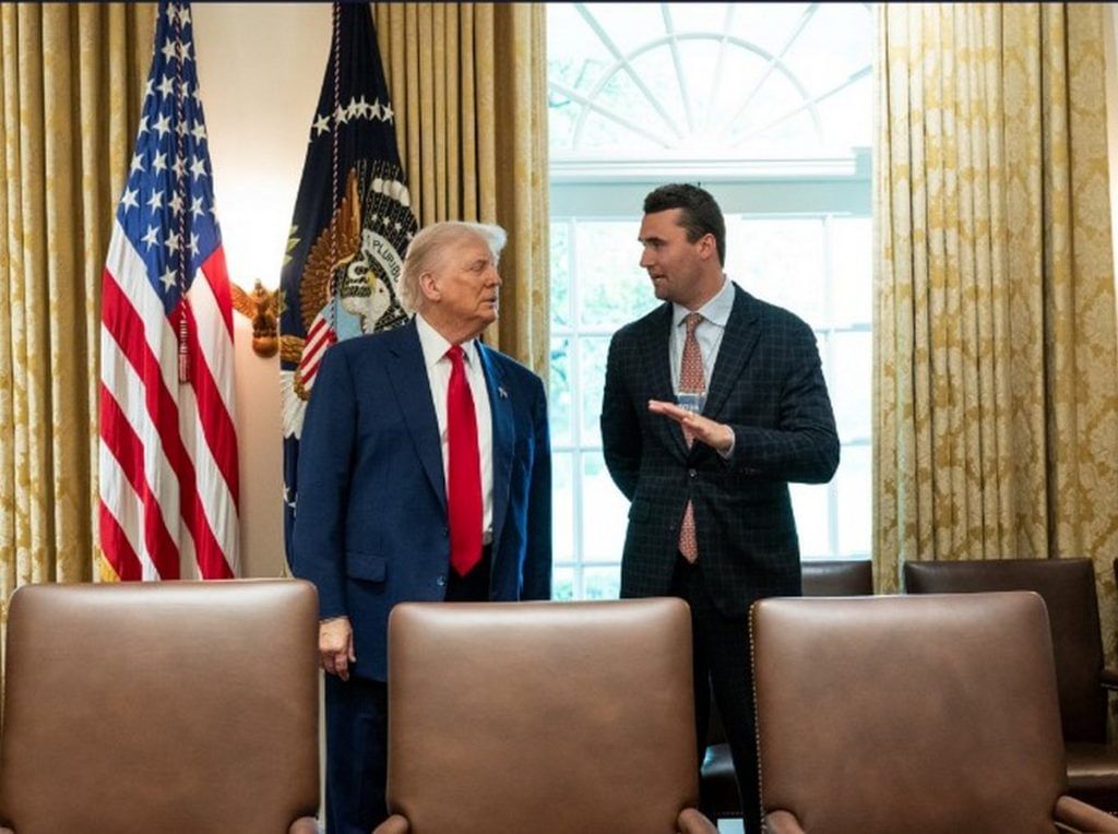 Donald Trump with Charlie Kirk