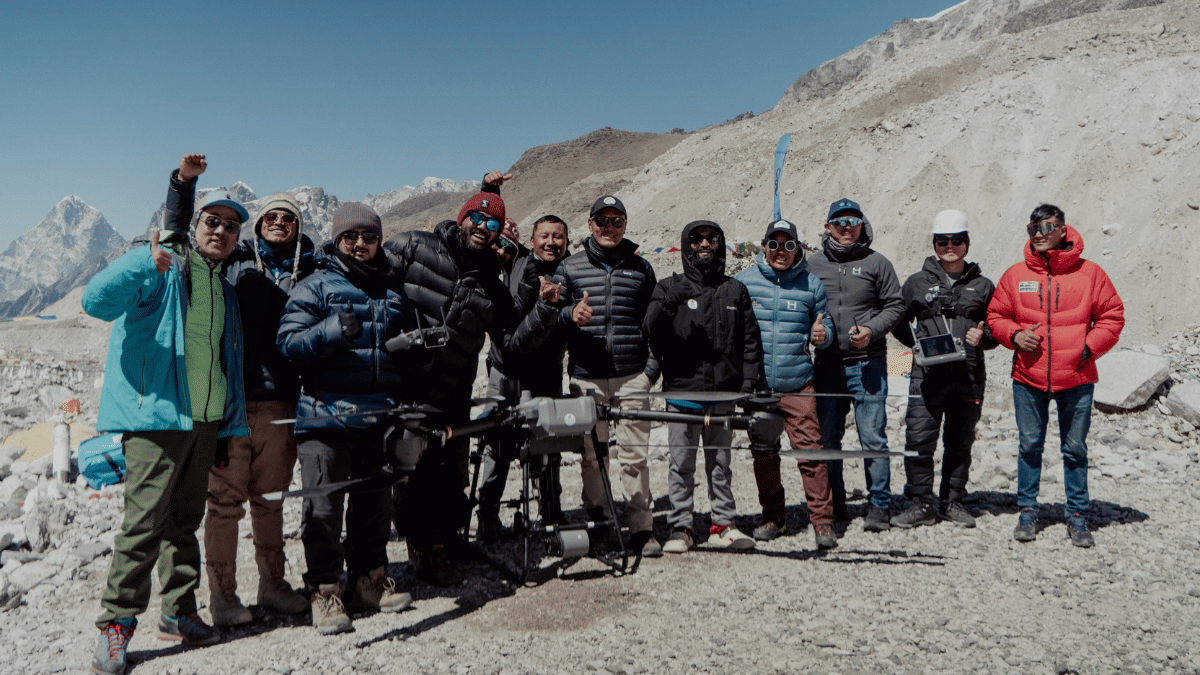Drones made by Chinese manufacturer DJI are being deployed to lift off garbage from Everest | By Special Arrangement