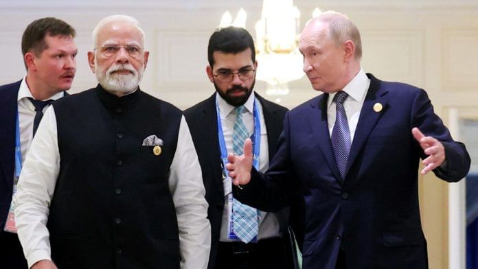 Prime Minister Narendra Modi and Russian President Vladimir Putin