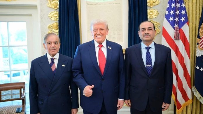 (L-R) Pakistan Prime Minister Shehbaz Sharif, US President Donald Trump, Pakistan Army Chief Asim Munir | X/@PakPMO
