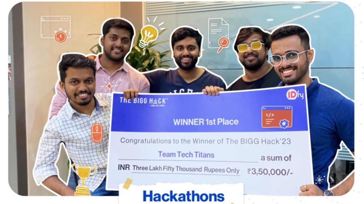 he winning team at the IDfy Hackathon, honoured for turning tough challenges into smart, scalable solutions| Special arrangement