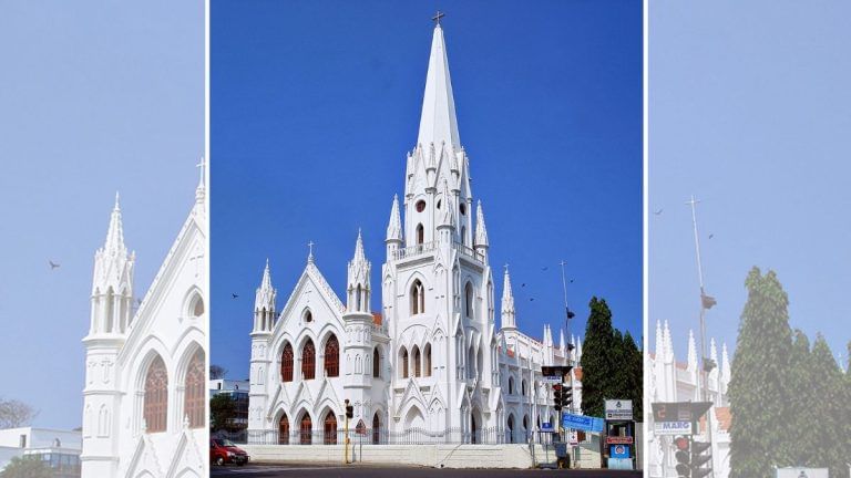 A neo-Gothic cathedral bears the last vestiges of early Christianity in India