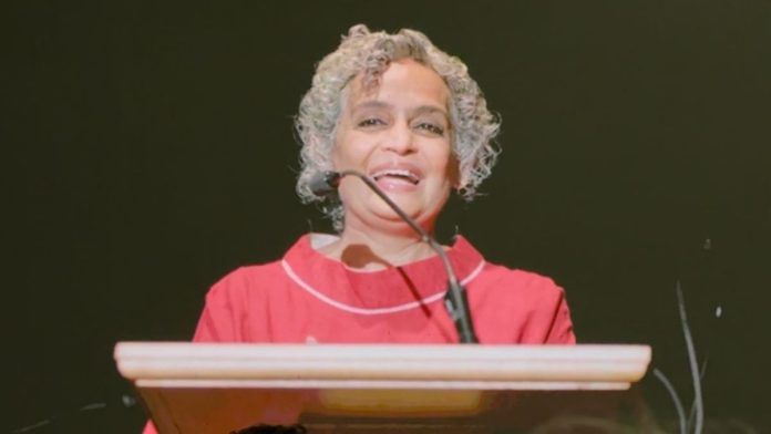 Arundhati Roy at the global launch of her memoir 'Mother Mary Comes to Me' in Kochi | Theres Sudeep | ThePrint