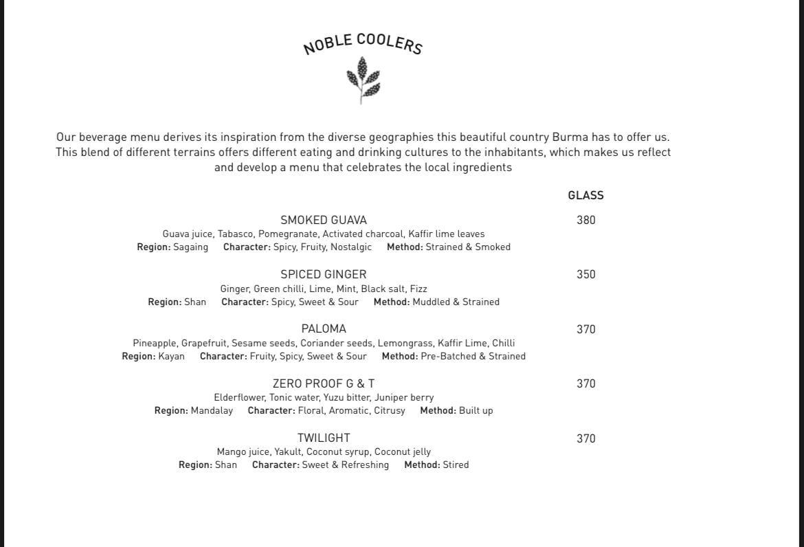 Burma Burma's non-alcoholic menu | Special Arrangement