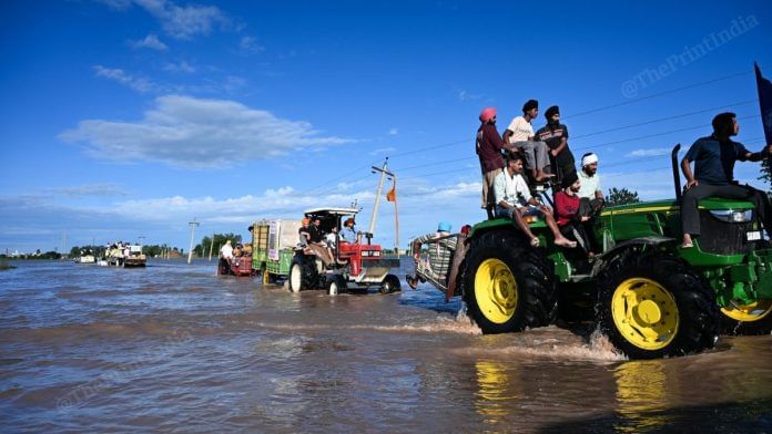 Trucks with critical supplies going to the villages affected by the Punjab flood | ThePrint